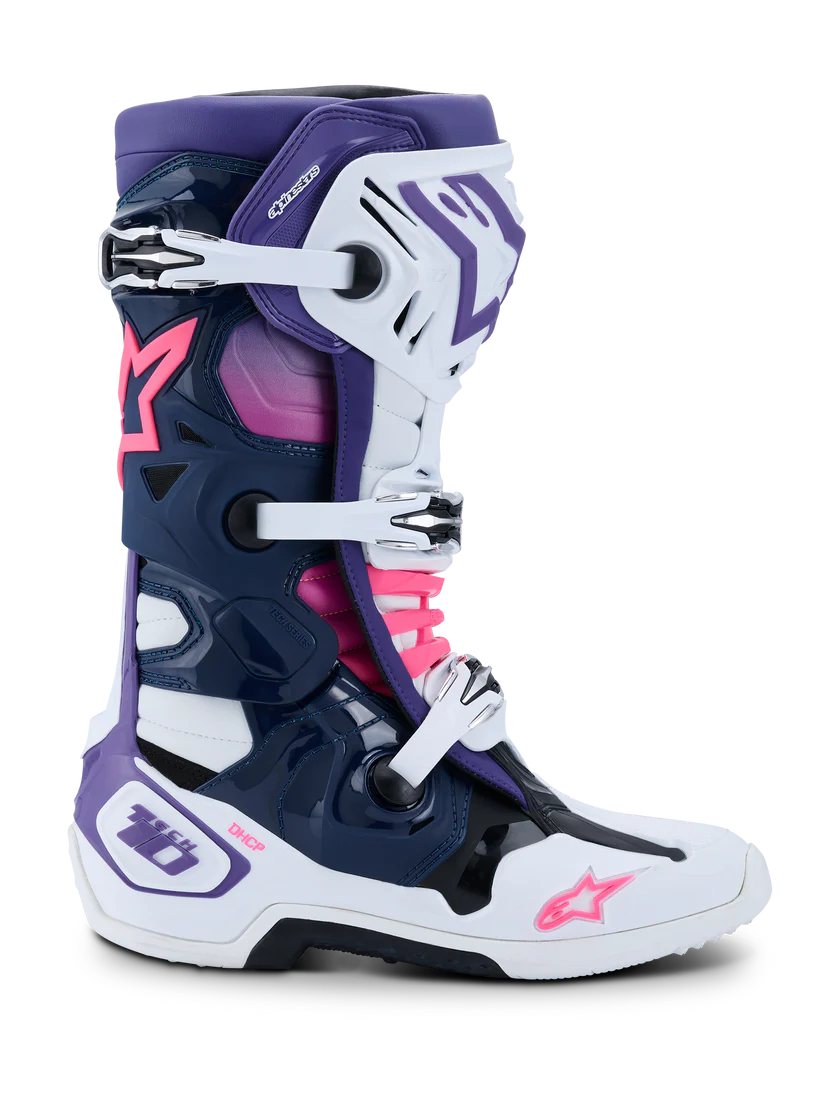 Alpinestars Tech 10 Boots 2025 Violet/Navy/Pink