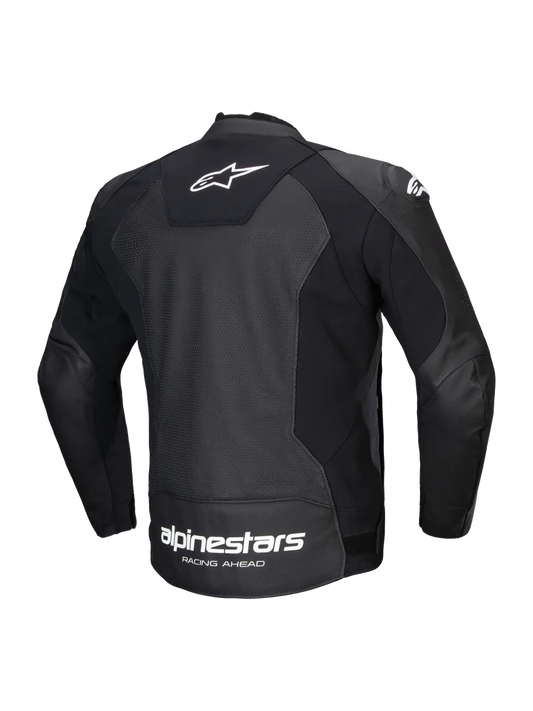 Alpinestars Faster V3 Leather Airflow Jacket Black/White