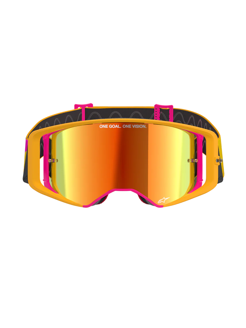 Alpinestars Supertech Corp Goggles Yellow/Pink Mirror Red