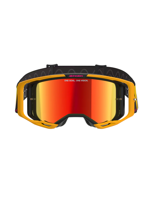 Alpinestars Vision 8 Corp Goggles Yellow/Pink Mirror Red