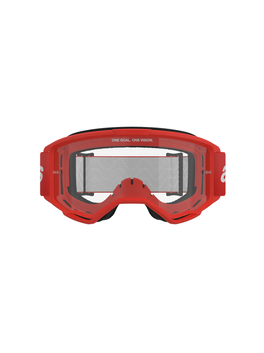 Alpinestars Vision 3 Wordmark Goggles Red Clear