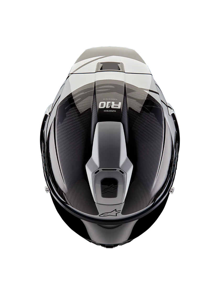 Alpinestars Supertech R10 Element Helmet Black Carbon/Silver/Black Gloss