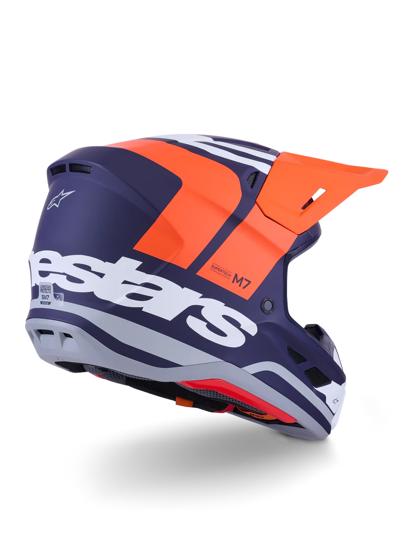 Supertech M7 Core Helmet Orange/Blue Matte ECE06
