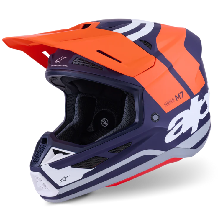 Supertech M7 Core Helmet Orange/Blue Matte ECE06