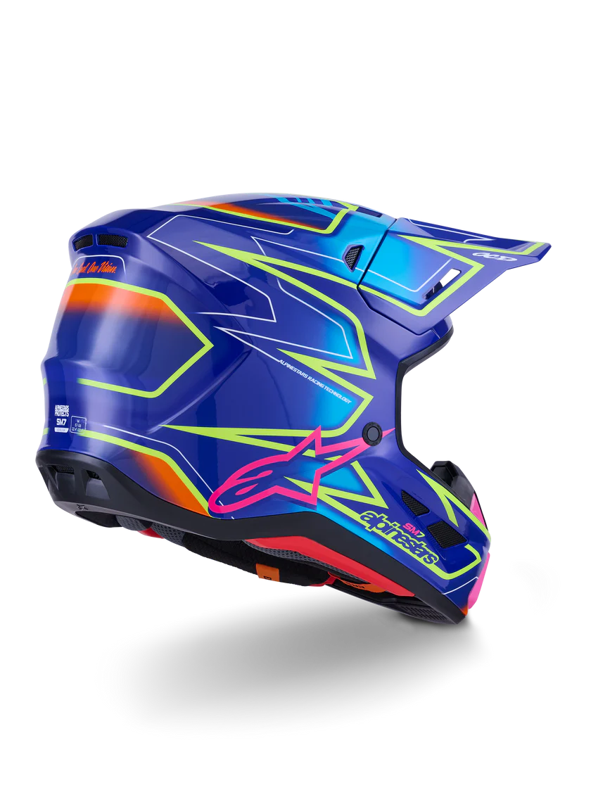 Supertech M7 Cast Helmet Blue/Pink/Yellow Fluo ECE06