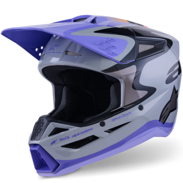 Supertech M3 Jettson Helmet Grey/Purple/Black ECE06