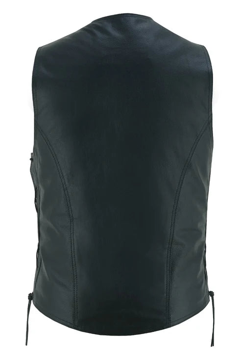 Nexo Charlie Leather Waistcoat/Vest Blk
