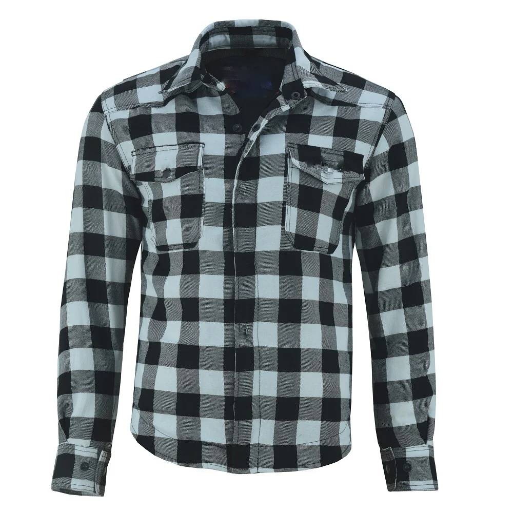 Nexo KEVLAR Flanel Rider Shirt - Black White