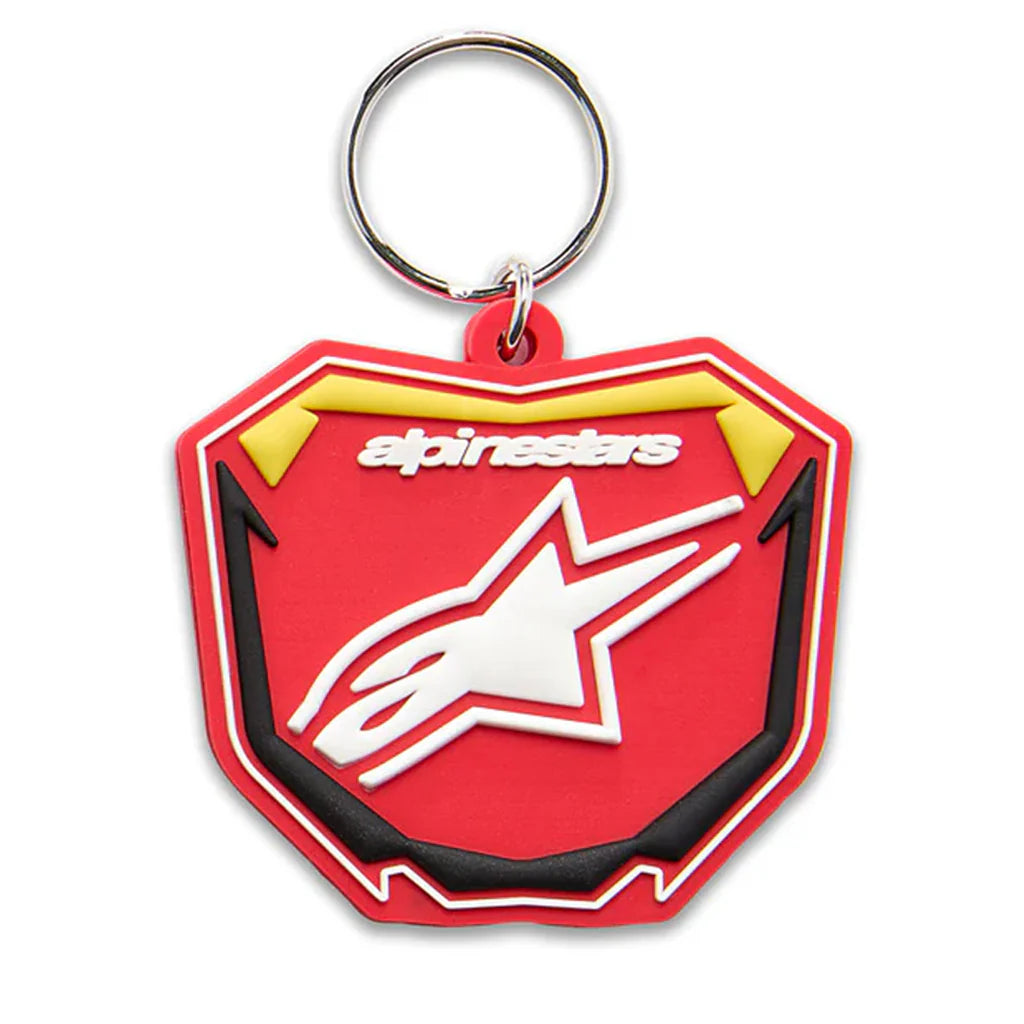 Alpinestars Plate Key Chain Red/Yellow/Black