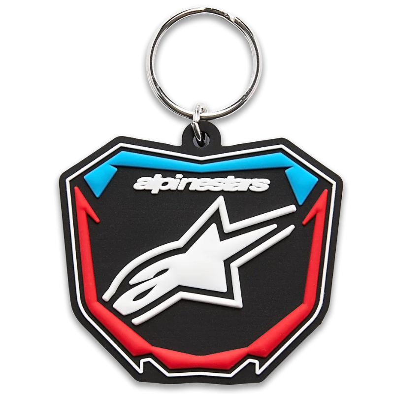 Alpinestars Plate Key Chain Black/Blue/Red
