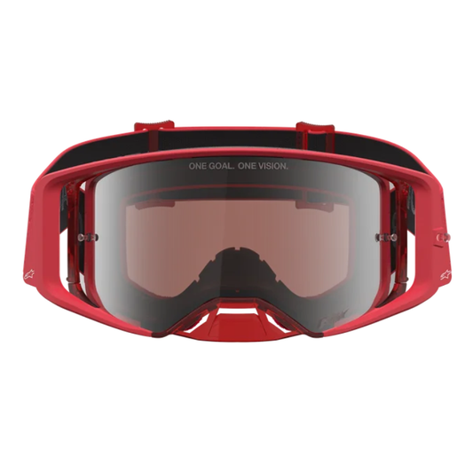Alpinestars Supertech Vesta Goggles Red Fluo/Chrome/Mirror Silver