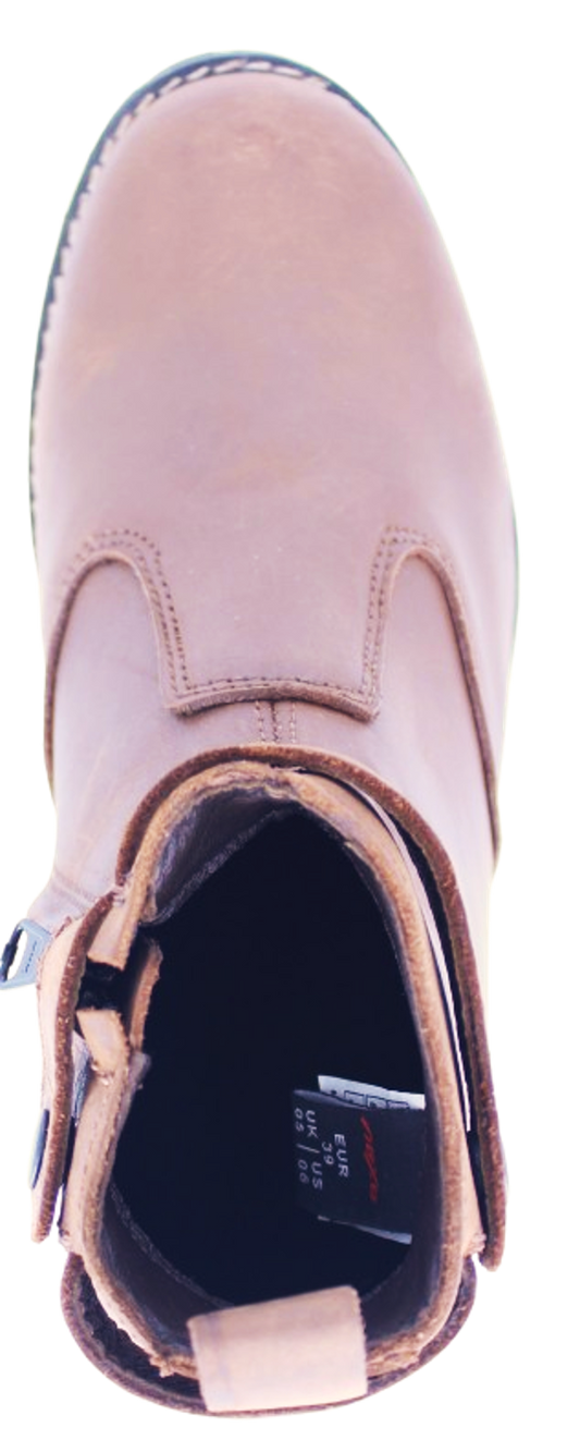 Nexo Ladies Cafe Racer Boots - CAMEL BROWN