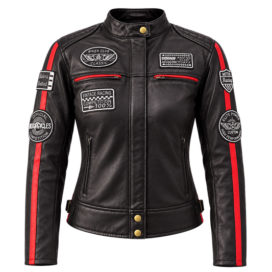 NEXO Ladies Café Racer v2 Leather Jacket - Dark Brown