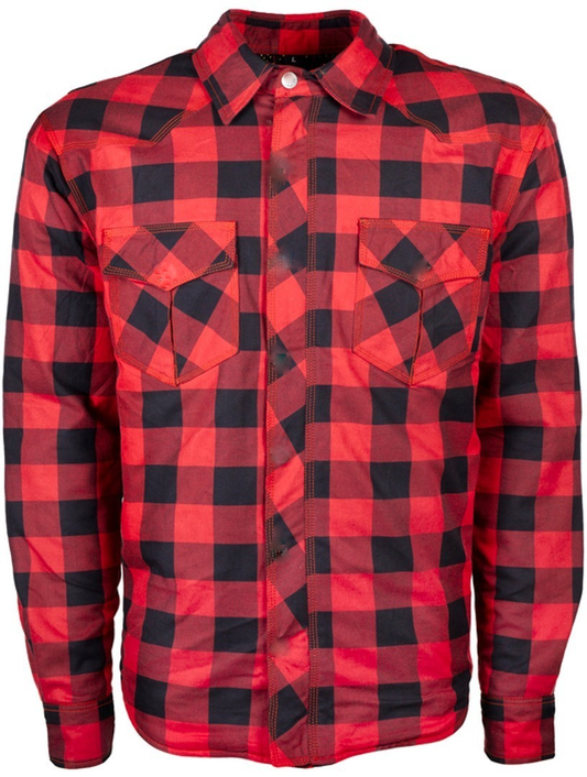 Nexo kEVLAR Flanel Rider Shirt - BLACK/RED