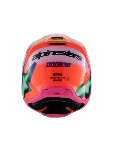 Supertech M3 (Youth) Deegan Helmet Orange/Purple/Pink ECE06