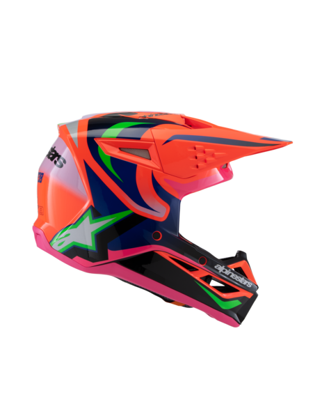 Supertech M3 (Youth) Deegan Helmet Orange/Purple/Pink ECE06