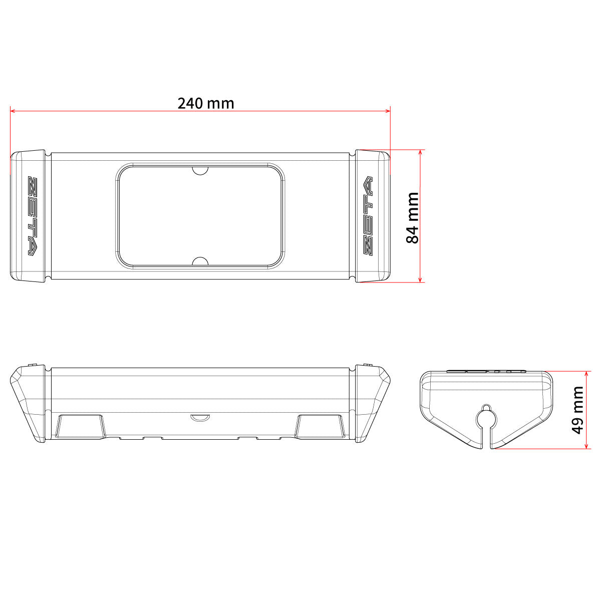 Zeta X-LAP Self-timing Lap Timer for Handlebar 22.2m Brace Type