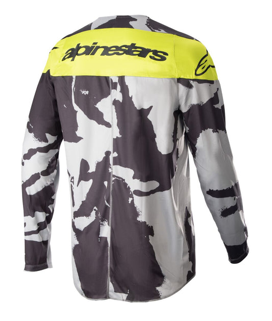 Alpinestars 2023 Racer Tactical Jersey Cast Grey Camo Yellow Fluo