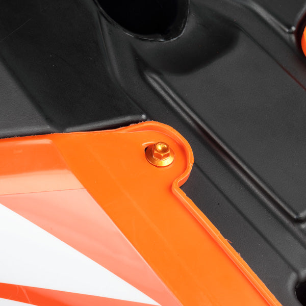Zeta Alu Tapping Screw Bolt Set KTM Orange