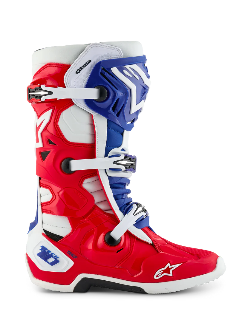 Alpinestars Tech 10 Boots Bright Red/ White/Blue