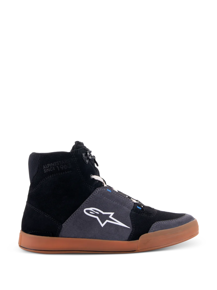 Alpinestars Chrome Shoes Black/Asphalt/Gum Blue