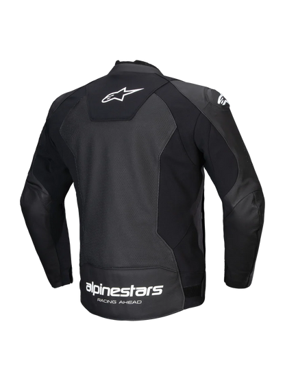 Alpinestars Faster V3 Leather Airflow Jacket Black/White