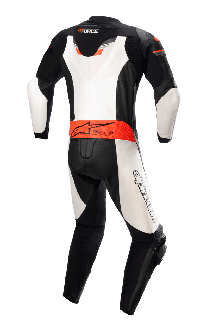Alpinestars GP Force Leather Suit (1pc) Black/White/Red Flou