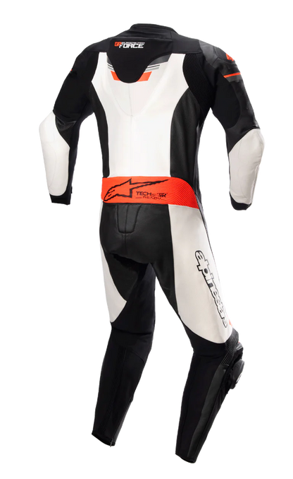Alpinestars GP Force Leather Suit (1pc) Black/White/Red Flou