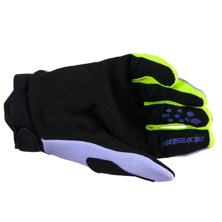 Alpinestars 2026 Youth & Kids Full Bore V2 Gloves Purple/Yellow Fluo