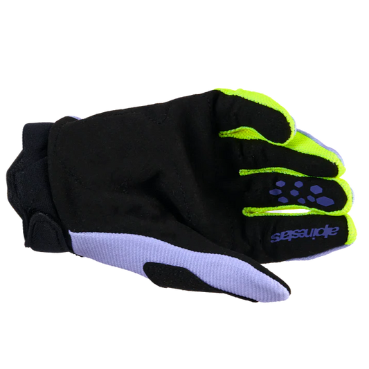 Alpinestars 2026 Youth & Kids Full Bore V2 Gloves Purple/Yellow Fluo