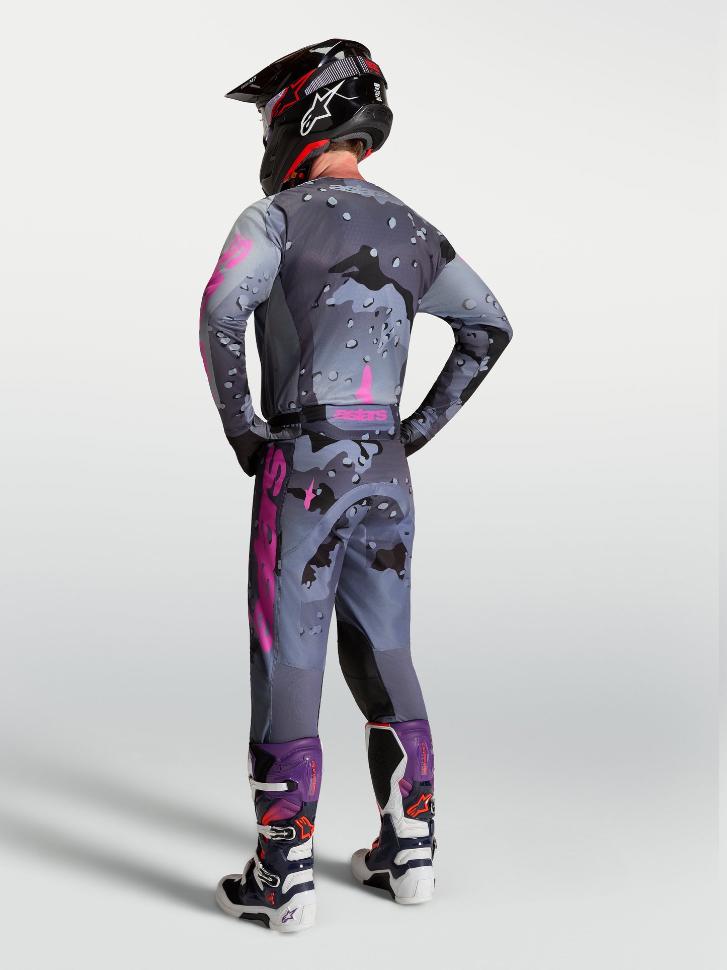 Alpinestars 2027 Racer Lone Pants Gray Camo Purple