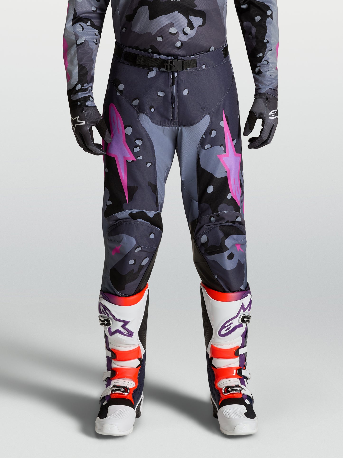 Alpinestars 2027 Racer Lone Pants Gray Camo Purple