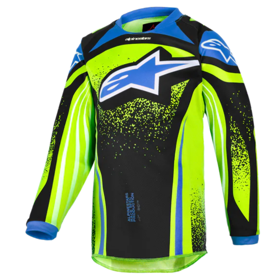 Alpinestars 2026 Kids Racer Nomur Jersey Dark Navy/Yellow Fluo/Blue
