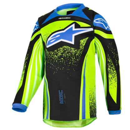 Alpinestars 2026 Kids Racer Nomur Jersey Dark Navy/Yellow Fluo/Blue