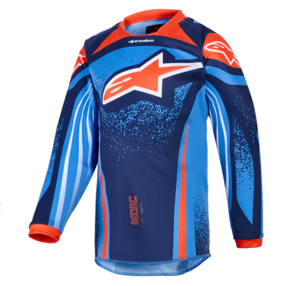 Alpinestars 2026 Kids Racer Nomur Jersey Dark Navy/Orange/Ucla Blue