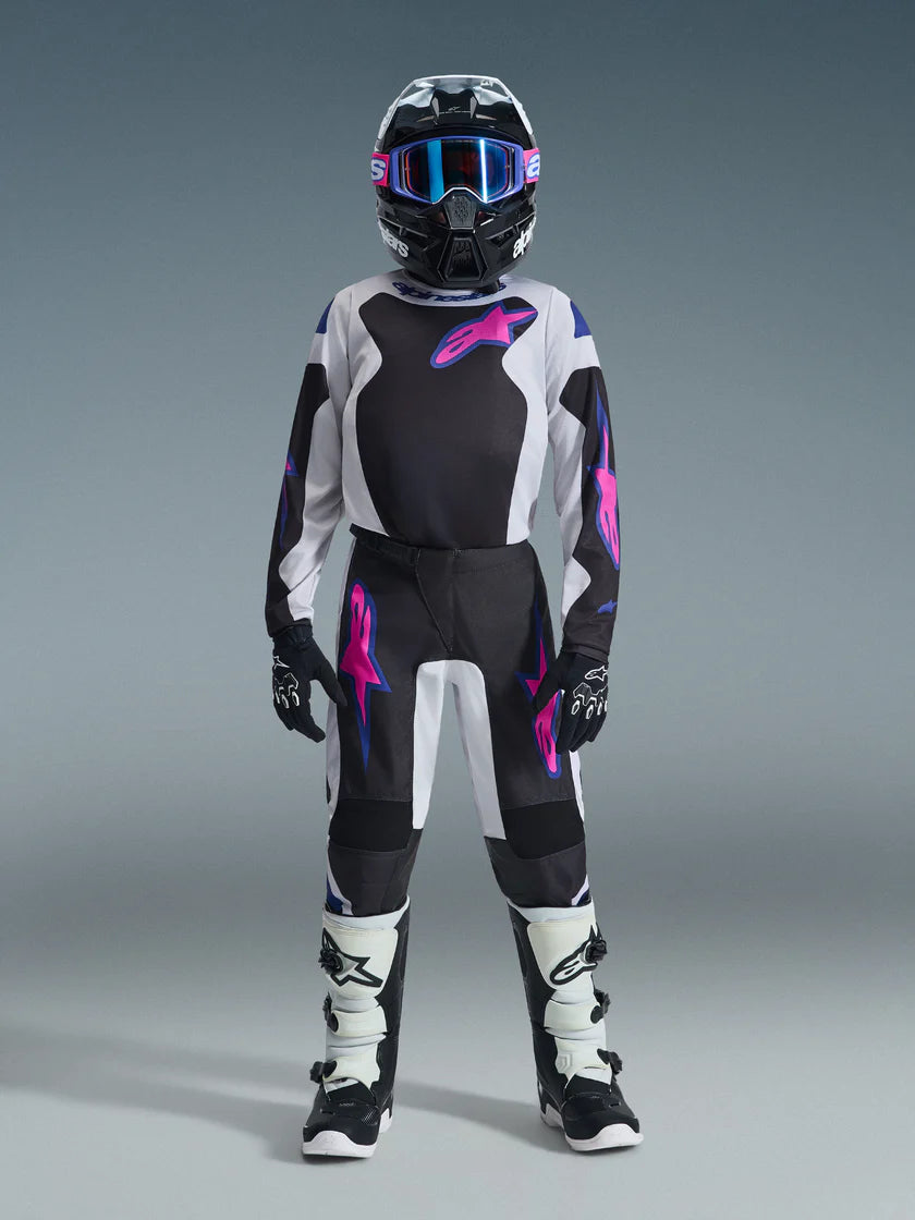 Alpinestars 2026 Youth Fluid Grid Pants Black/Light Gray/Purple
