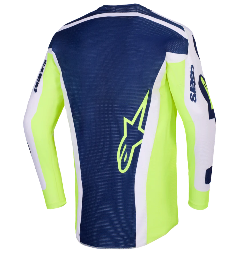 Alpinestars 2026 Racer Air Riway Jersey Light Gray/Yellow Fluo/Blue