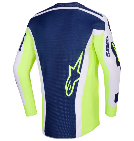 Alpinestars 2026 Racer Air Riway Jersey Light Gray/Yellow Fluo/Blue