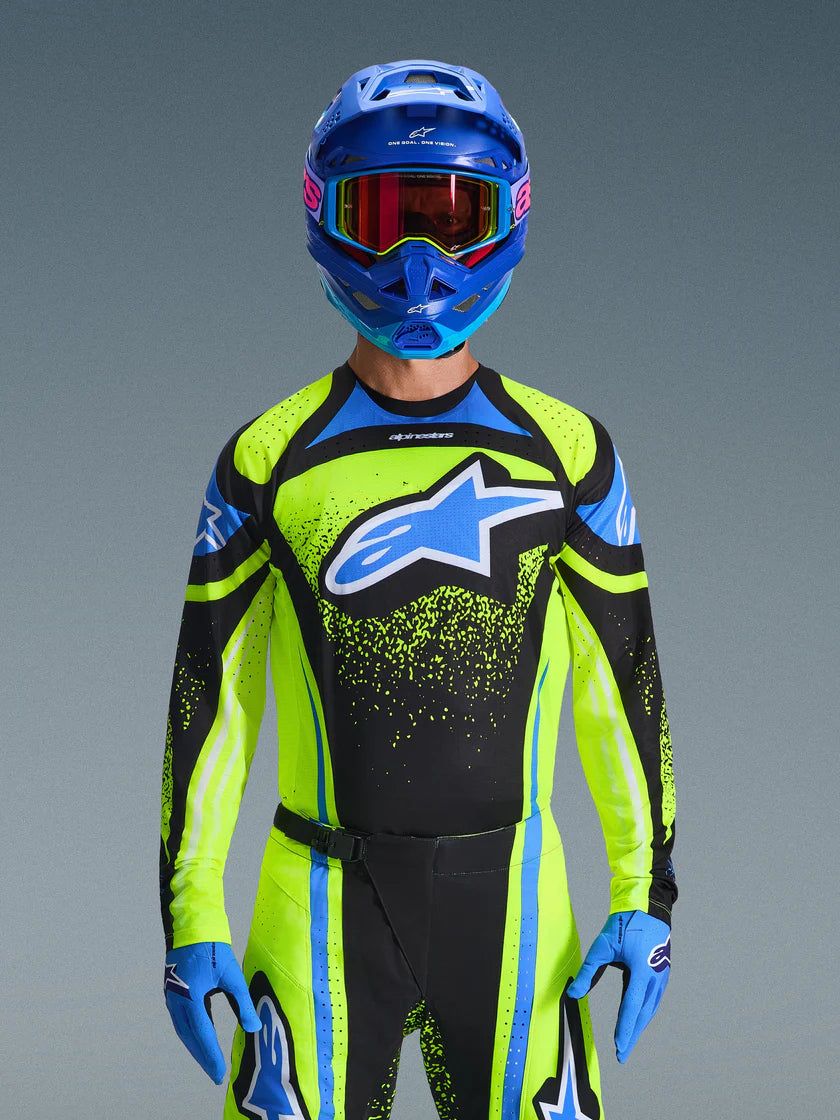 Alpinestars 2026 Techstar Nomur Jersey Dark Navy/Yellow Fluo/Ucla Blue