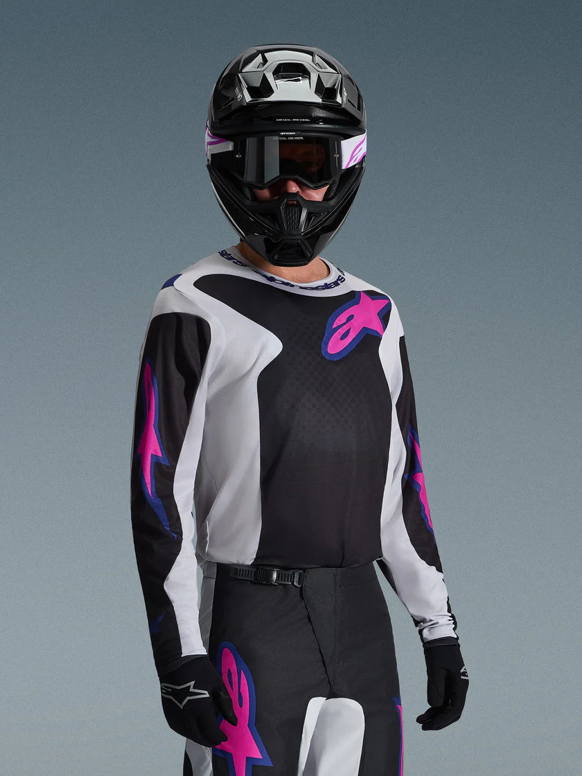 Alpinestars 2026 Fluid Grid Jersey Black/Light Grey/Purple