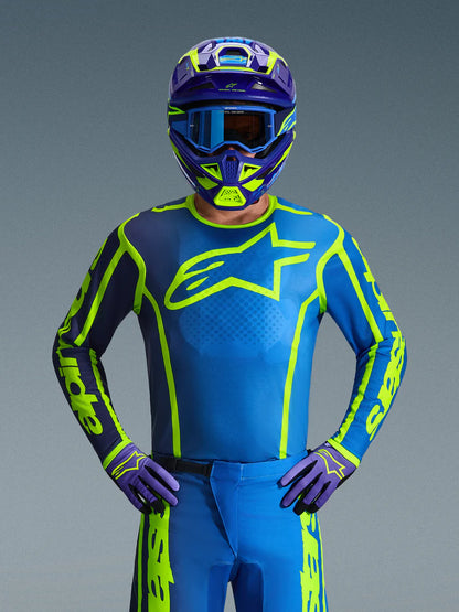 Alpinestars 2026 Fluid Apex Jersey Blue/Yellow Fluo