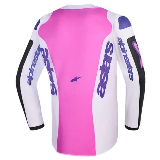 Alpinestars 2026 Youth Fluid Grid Jersey Black/Light Gray/Purple
