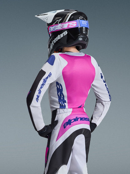 Alpinestars 2026 Youth Fluid Grid Jersey Black/Light Gray/Purple