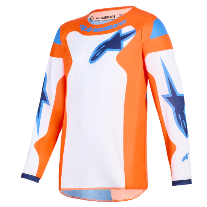 Alpinestars 2026 Youth Fluid Grid Jersey Orange/Ucla Blue