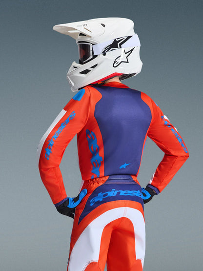 Alpinestars 2026 Youth Fluid Grid Jersey Orange/Ucla Blue