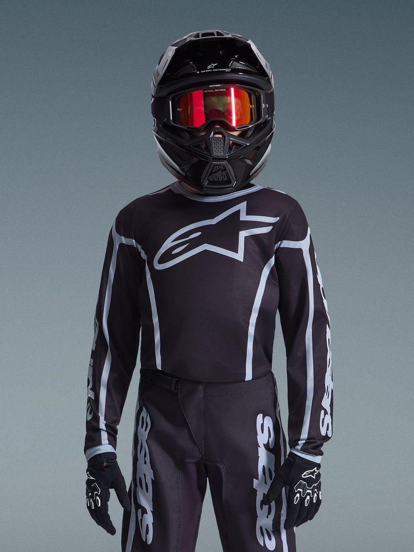 Alpinestars 2026 Youth Fluid Apex Jersey Black/Gray