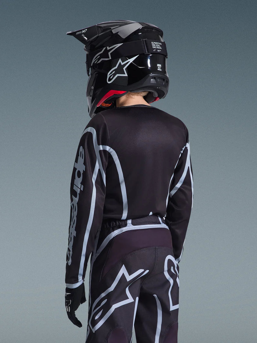 Alpinestars 2026 Youth Fluid Apex Jersey Black/Gray