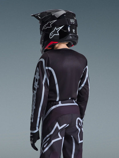 Alpinestars 2026 Youth Fluid Apex Jersey Black/Gray