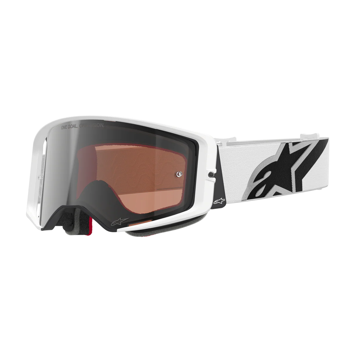 Alpinestars Supertech Corp Goggles White/Gold Mirror Silver