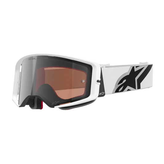 Alpinestars Supertech Corp Goggles White/Gold Mirror Silver
